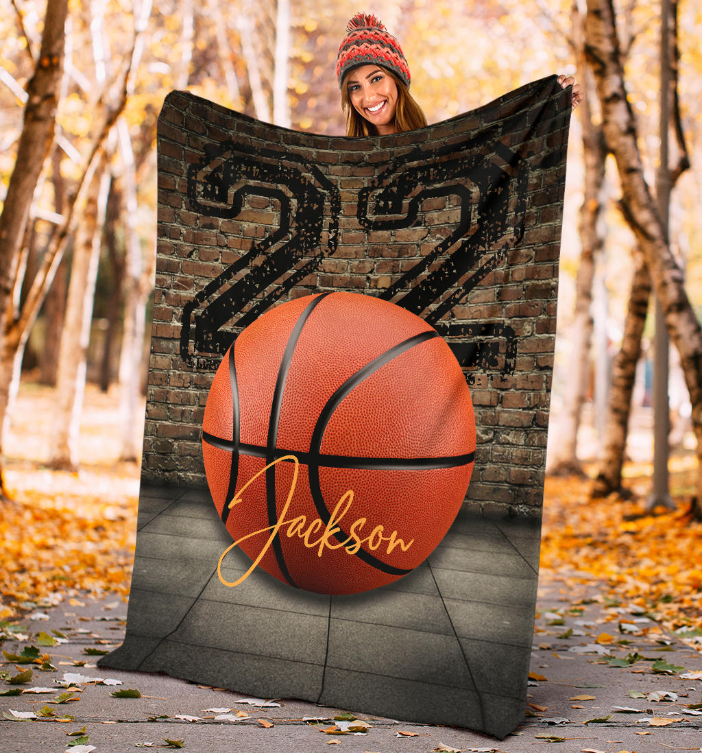 Ohaprints-Fleece-Sherpa-Blanket-Basketball-Gift-For-Son-Boy-Men-Custom-Personalized-Name-Soft-Throw-Blanket-1731-Sherpa Blanket