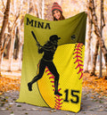 Ohaprints-Fleece-Sherpa-Blanket-Softball-Gift-For-Daughter-Girl-Custom-Personalized-Name-Number-Soft-Throw-Blanket-1181-Sherpa Blanket