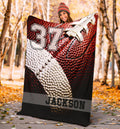 Ohaprints-Fleece-Sherpa-Blanket-American-Football-Gift-For-Son-Boy-Men-Custom-Personalized-Name-Number-Soft-Throw-Blanket-1525-Sherpa Blanket