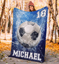 Ohaprints-Fleece-Sherpa-Blanket-Soccer-Blue-Ball-Water-Drop-Custom-Personalized-Name-Number-Soft-Throw-Blanket-1192-Sherpa Blanket