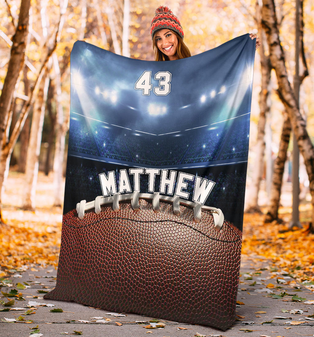 Ohaprints-Fleece-Sherpa-Blanket-American-Football-Gift-For-Son-Boy-Men-Custom-Personalized-Name-Number-Soft-Throw-Blanket-1906-Sherpa Blanket