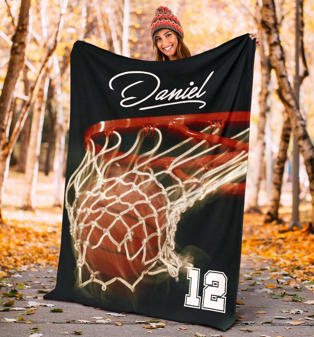 Ohaprints-Fleece-Sherpa-Blanket-Basketball-Gift-For-Son-Boy-Men-Custom-Personalized-Name-Number-Soft-Throw-Blanket-1707-Sherpa Blanket