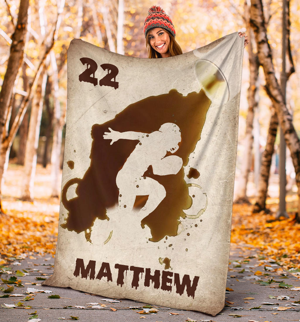 Ohaprints-Fleece-Sherpa-Blanket-American-Football-Gift-For-Son-Boy-Men-Custom-Personalized-Name-Number-Soft-Throw-Blanket-1315-Sherpa Blanket