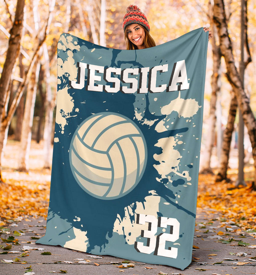 Ohaprints-Fleece-Sherpa-Blanket-Volleyball-Gift-For-Daughter-Girl-Custom-Personalized-Name-Number-Soft-Throw-Blanket-1271-Sherpa Blanket