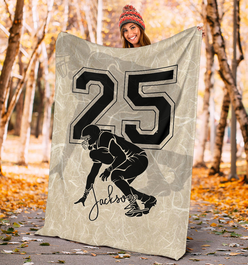 Ohaprints-Fleece-Sherpa-Blanket-American-Football-Gift-For-Son-Boy-Men-Custom-Personalized-Name-Number-Soft-Throw-Blanket-1528-Sherpa Blanket