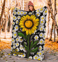 Ohaprints-Fleece-Sherpa-Blanket-Sunflower-Bowling-With-White-Daisy-Bowling-Lover-Gift-Custom-Personalized-Name-Soft-Throw-Blanket-1755-Sherpa Blanket