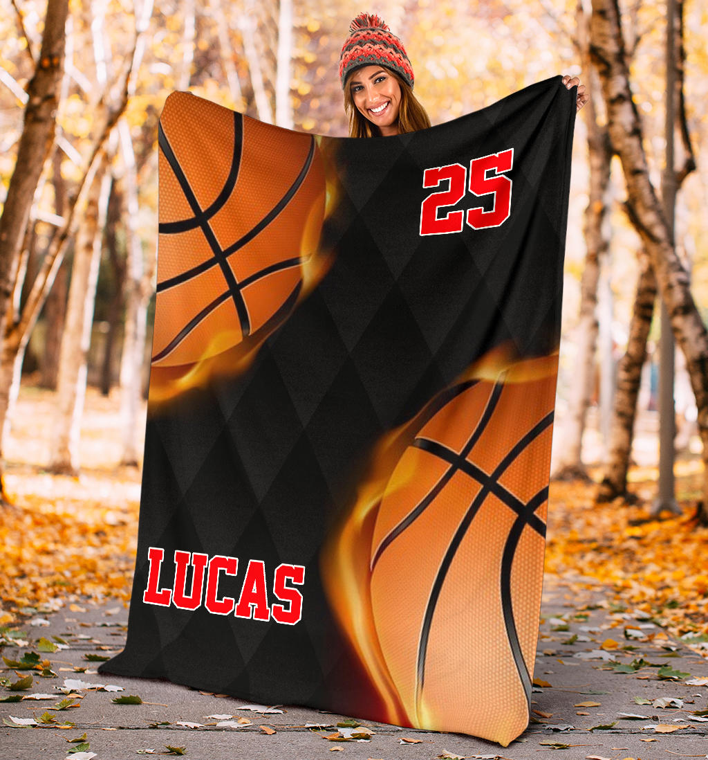 Ohaprints-Fleece-Sherpa-Blanket-Basketball-Gift-For-Son-Boy-Men-Custom-Personalized-Name-Number-Soft-Throw-Blanket-1705-Sherpa Blanket