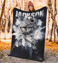 Ohaprints-Fleece-Sherpa-Blanket-American-Football-Gift-For-Son-Boy-Men-Custom-Personalized-Name-Soft-Throw-Blanket-1370-Sherpa Blanket