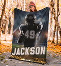 Ohaprints-Fleece-Sherpa-Blanket-American-Football-Gift-For-Son-Boy-Men-Custom-Personalized-Name-Number-Soft-Throw-Blanket-1537-Sherpa Blanket