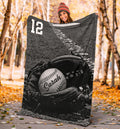 Ohaprints-Fleece-Sherpa-Blanket-Softball-Gift-For-Daughter-Girl-Custom-Personalized-Name-Number-Soft-Throw-Blanket-1883-Sherpa Blanket