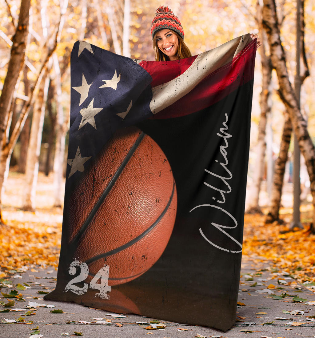 Ohaprints-Fleece-Sherpa-Blanket-Basketball-Gift-For-Son-Boy-Men-Custom-Personalized-Name-Number-Soft-Throw-Blanket-1702-Sherpa Blanket