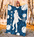 Ohaprints-Fleece-Sherpa-Blanket-Tennis-Blue-Camo-Girl-Player-Gift-For-Fan-Lovers-Custom-Personalized-Name-Soft-Throw-Blanket-1784-Sherpa Blanket