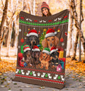 Ohaprints-Fleece-Sherpa-Blanket-Dachshund-Family-Lovely-Xmas-Gift-For-Dog-Lovers-Soft-Throw-Blanket-1780-Fleece Blanket