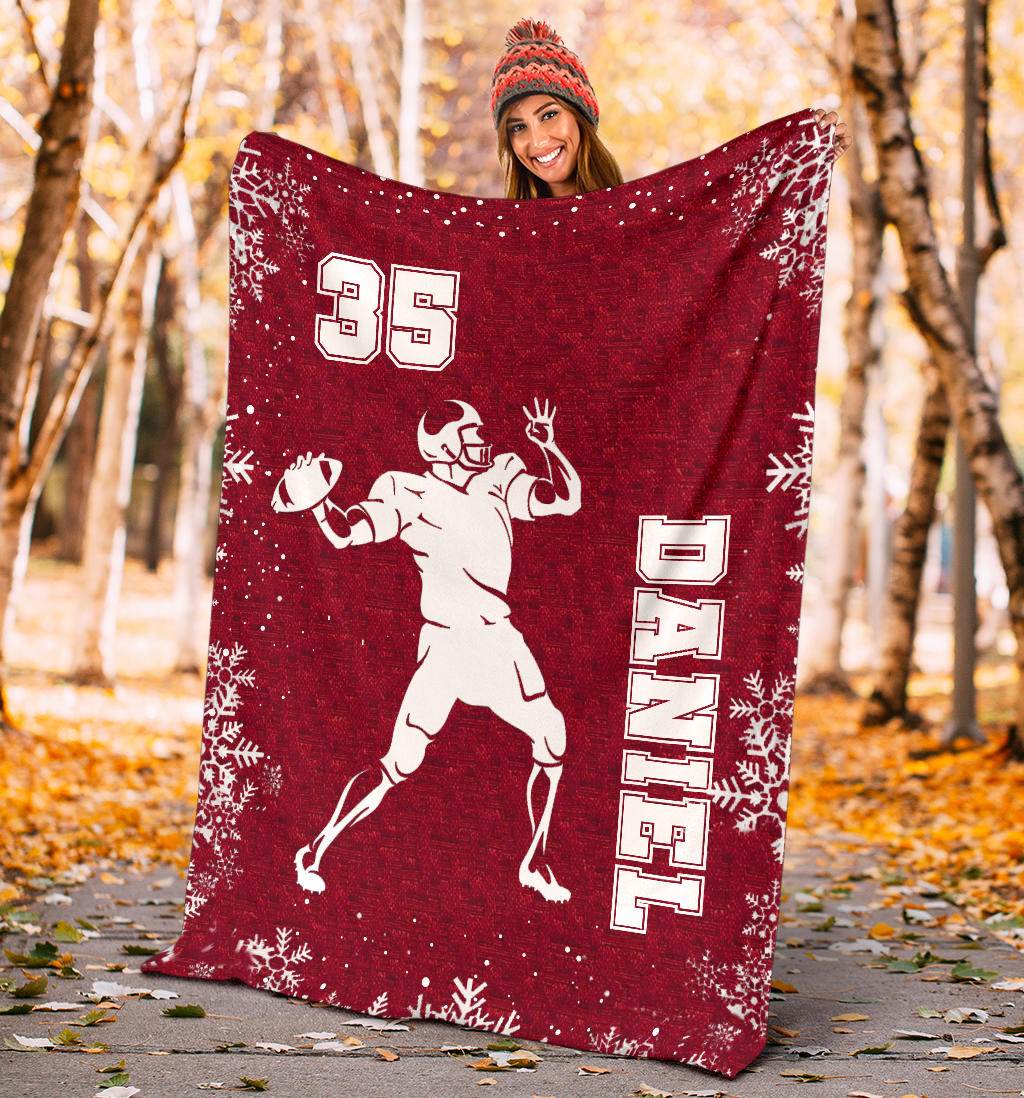 Ohaprints-Fleece-Sherpa-Blanket-American-Football-Gift-For-Son-Boy-Men-Custom-Personalized-Name-Number-Soft-Throw-Blanket-1366-Sherpa Blanket