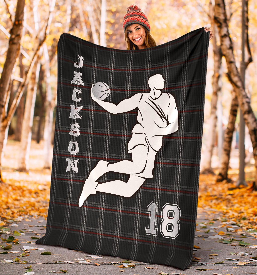 Ohaprints-Fleece-Sherpa-Blanket-Basketball-Gift-For-Son-Boy-Men-Custom-Personalized-Name-Number-Soft-Throw-Blanket-1727-Sherpa Blanket