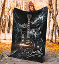 Ohaprints-Fleece-Sherpa-Blanket-Water-Glass-Acoustic-Guitar-Lover-Gift-Guitarist-Black-Custom-Personalized-Name-Soft-Throw-Blanket-1681-Sherpa Blanket