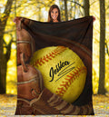 Ohaprints-Fleece-Sherpa-Blanket-Softball-Gift-For-Daughter-Girl-Custom-Personalized-Name-Soft-Throw-Blanket-1180-Sherpa Blanket