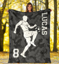 Ohaprints-Fleece-Sherpa-Blanket-Soccer-Camo-Player-Gift-For-Fan-Lovers-Custom-Personalized-Name-Number-Soft-Throw-Blanket-1258-Sherpa Blanket