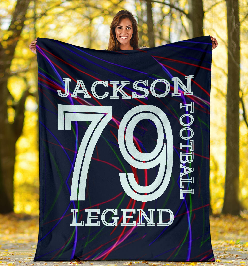 Ohaprints-Fleece-Sherpa-Blanket-American-Football-Gift-For-Son-Boy-Men-Custom-Personalized-Name-Number-Soft-Throw-Blanket-1358-Sherpa Blanket