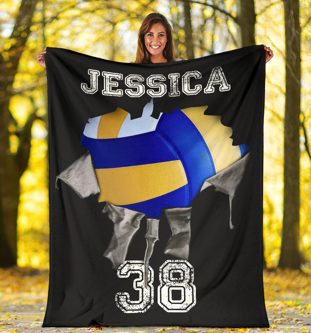 Ohaprints-Fleece-Sherpa-Blanket-Volleyball-Gift-For-Daughter-Girl-Custom-Personalized-Name-Number-Soft-Throw-Blanket-1249-Sherpa Blanket