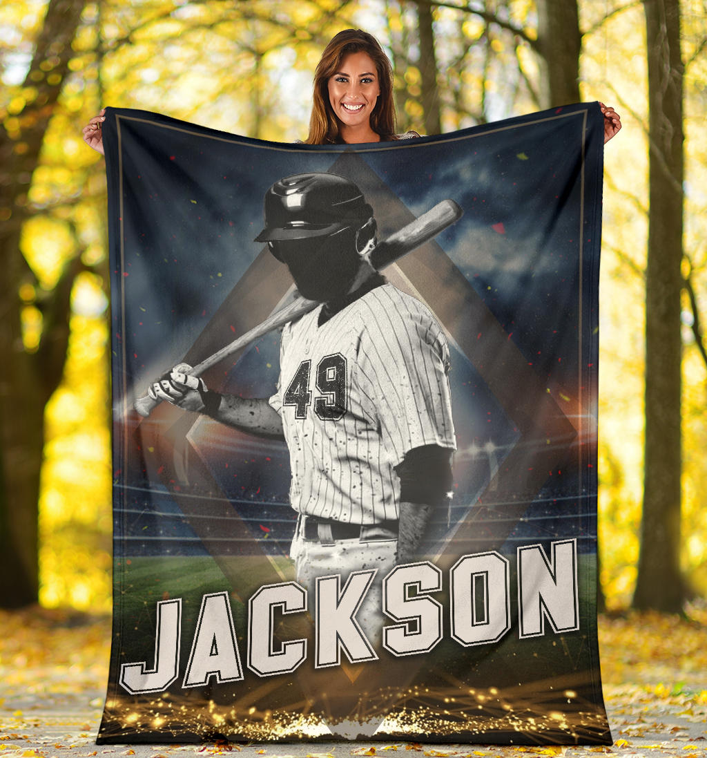 Ohaprints-Fleece-Sherpa-Blanket-Baseball-Gift-For-Son-Boy-Custom-Personalized-Name-Number-Soft-Throw-Blanket-1493-Sherpa Blanket