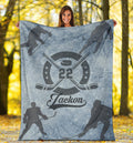Ohaprints-Fleece-Sherpa-Blanket-Blue-Ice-Hockey-Blankey-For-Hockey-Lover-Player-Fan-Custom-Personalized-Name-Number-Soft-Throw-Blanket-1695-Sherpa Blanket