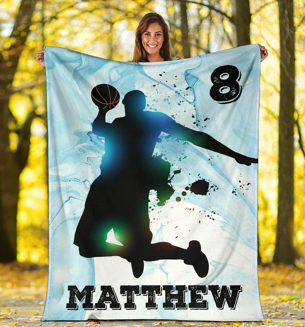 Ohaprints-Fleece-Sherpa-Blanket-Basketball-Gift-For-Son-Boy-Men-Custom-Personalized-Name-Number-Soft-Throw-Blanket-1701-Sherpa Blanket