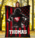 Ohaprints-Fleece-Sherpa-Blanket-American-Football-Gift-For-Son-Boy-Men-Custom-Personalized-Name-Number-Soft-Throw-Blanket-1331-Sherpa Blanket