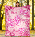 Ohaprints-Fleece-Sherpa-Blanket-Breast-Cancer-Awareness-Butterfly-Live-Hope-Love-Soft-Throw-Blanket-1564-Sherpa Blanket