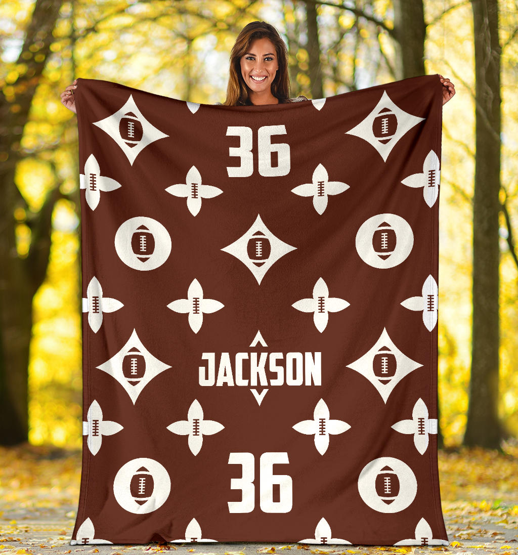 Ohaprints-Fleece-Sherpa-Blanket-American-Football-Gift-For-Son-Boy-Men-Custom-Personalized-Name-Number-Soft-Throw-Blanket-1919-Sherpa Blanket