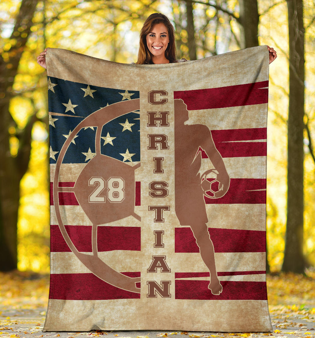 Ohaprints-Fleece-Sherpa-Blanket-Soccer-Flag-Player-Gift-For-Fan-Lovers-Custom-Personalized-Name-Number-Soft-Throw-Blanket-1317-Sherpa Blanket