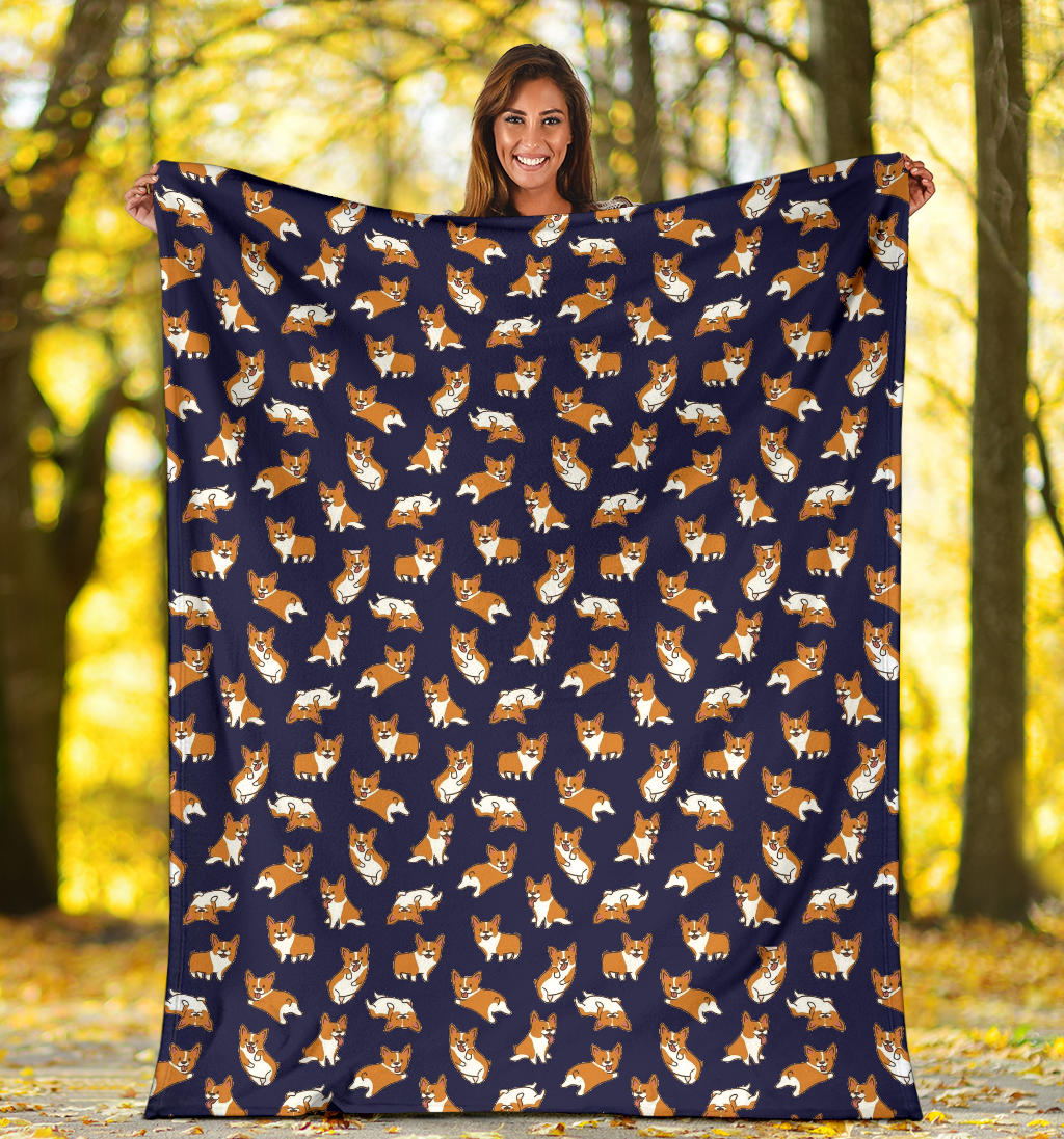 Ohaprints-Fleece-Sherpa-Blanket-Corgi-Dog-Cute-Lovely-Gift-For-Dog-Lover-Pet-Animals-Soft-Throw-Blanket-1794-Sherpa Blanket