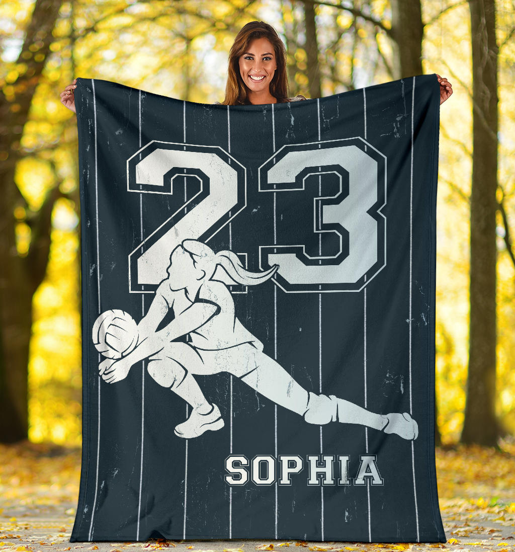 Ohaprints-Fleece-Sherpa-Blanket-Volleyball-Gift-For-Daughter-Girl-Custom-Personalized-Name-Number-Soft-Throw-Blanket-1241-Sherpa Blanket