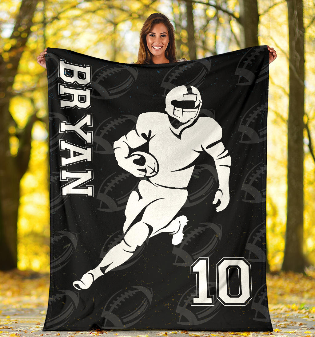 Ohaprints-Fleece-Sherpa-Blanket-American-Football-Gift-For-Son-Boy-Men-Custom-Personalized-Name-Number-Soft-Throw-Blanket-1908-Sherpa Blanket