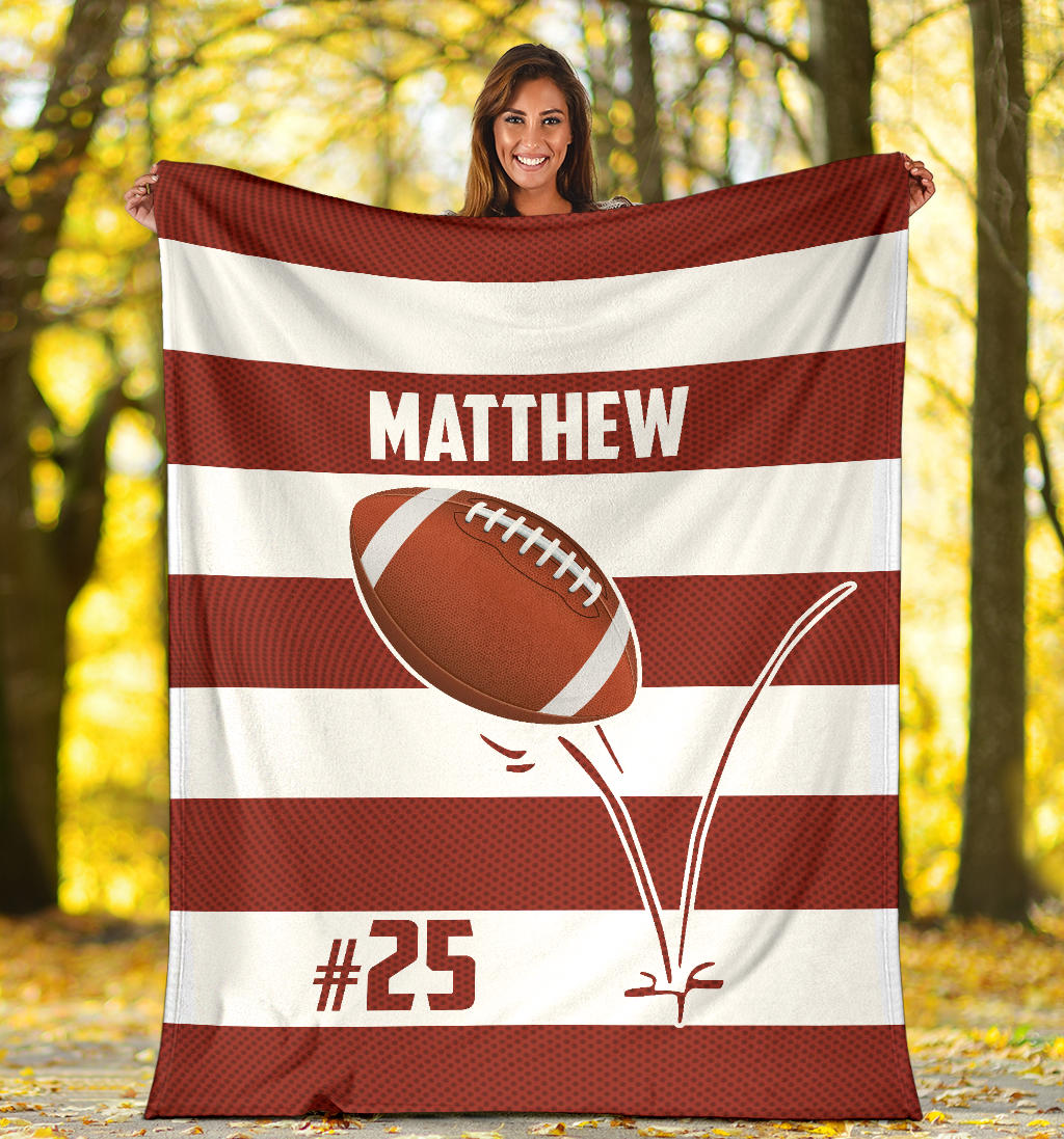 Ohaprints-Fleece-Sherpa-Blanket-American-Football-Gift-For-Son-Boy-Men-Custom-Personalized-Name-Number-Soft-Throw-Blanket-1285-Sherpa Blanket