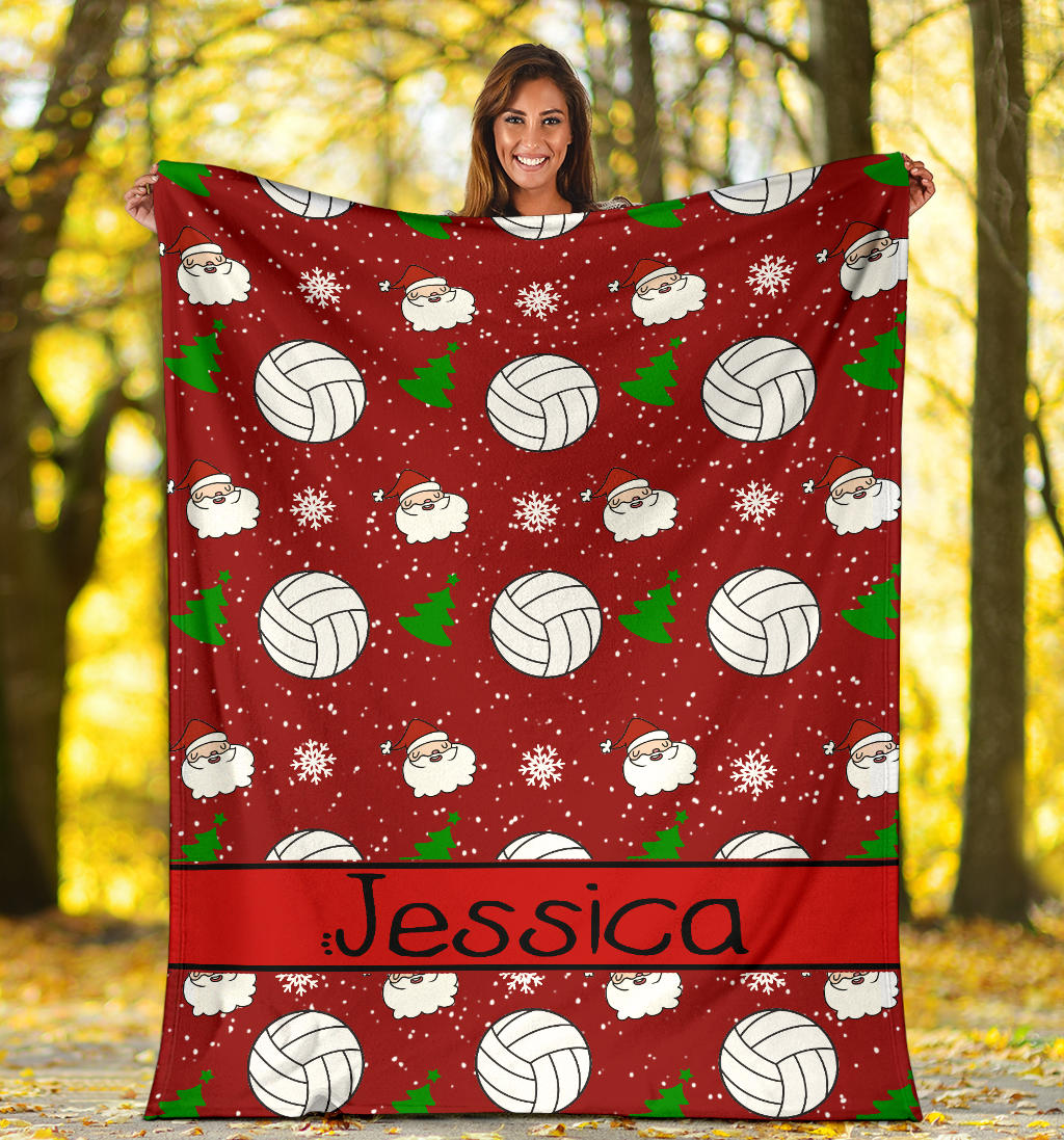 Ohaprints-Fleece-Sherpa-Blanket-Volleyball-Gift-For-Daughter-Girl-Custom-Personalized-Name-Soft-Throw-Blanket-1251-Sherpa Blanket