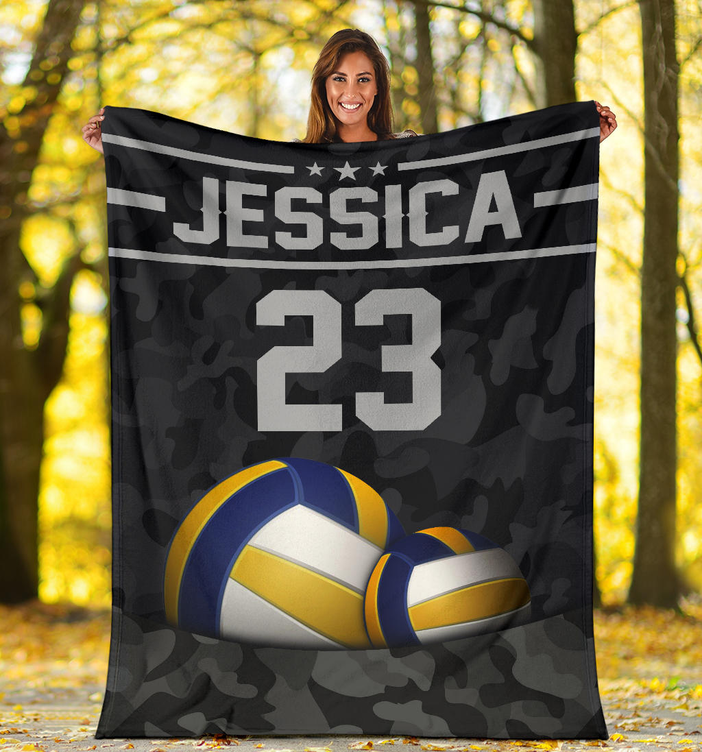 Ohaprints-Fleece-Sherpa-Blanket-Volleyball-Gift-For-Daughter-Girl-Custom-Personalized-Name-Number-Soft-Throw-Blanket-1238-Sherpa Blanket