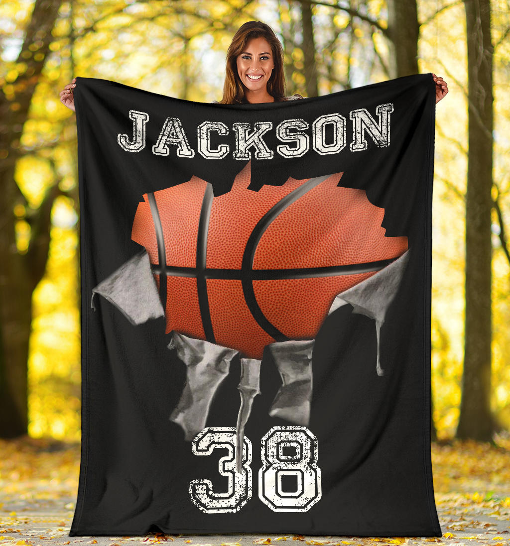 Ohaprints-Fleece-Sherpa-Blanket-Basketball-Gift-For-Son-Boy-Men-Custom-Personalized-Name-Number-Soft-Throw-Blanket-1730-Sherpa Blanket