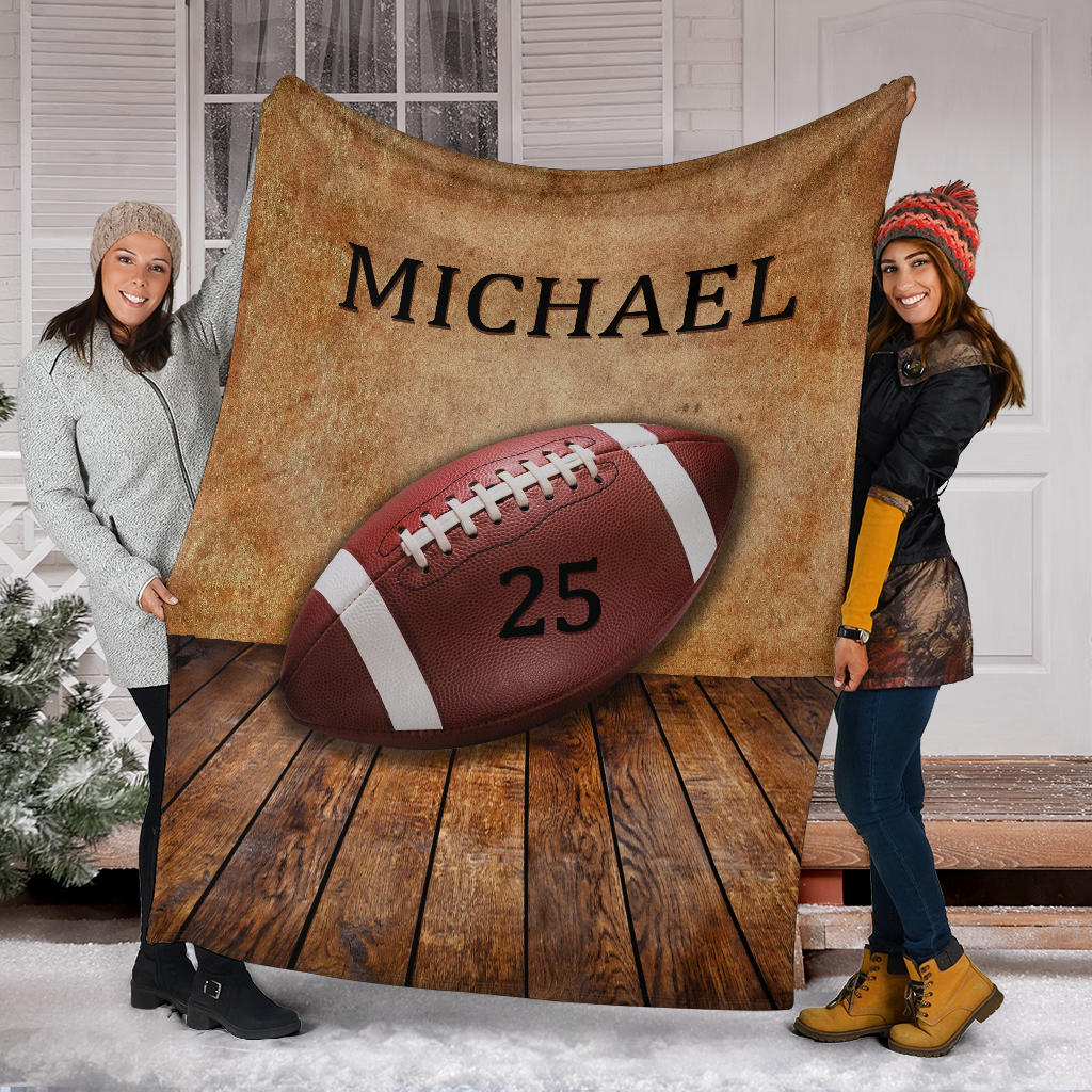 Ohaprints-Fleece-Sherpa-Blanket-American-Football-Gift-For-Son-Boy-Men-Custom-Personalized-Name-Number-Soft-Throw-Blanket-1360-Sherpa Blanket