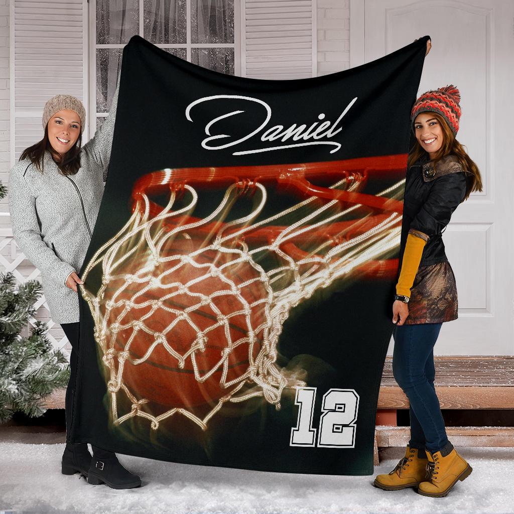 Ohaprints-Fleece-Sherpa-Blanket-Basketball-Gift-For-Son-Boy-Men-Custom-Personalized-Name-Number-Soft-Throw-Blanket-1707-Fleece Blanket