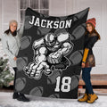 Ohaprints-Fleece-Sherpa-Blanket-American-Football-Gift-For-Son-Boy-Men-Custom-Personalized-Name-Number-Soft-Throw-Blanket-1383-Fleece Blanket