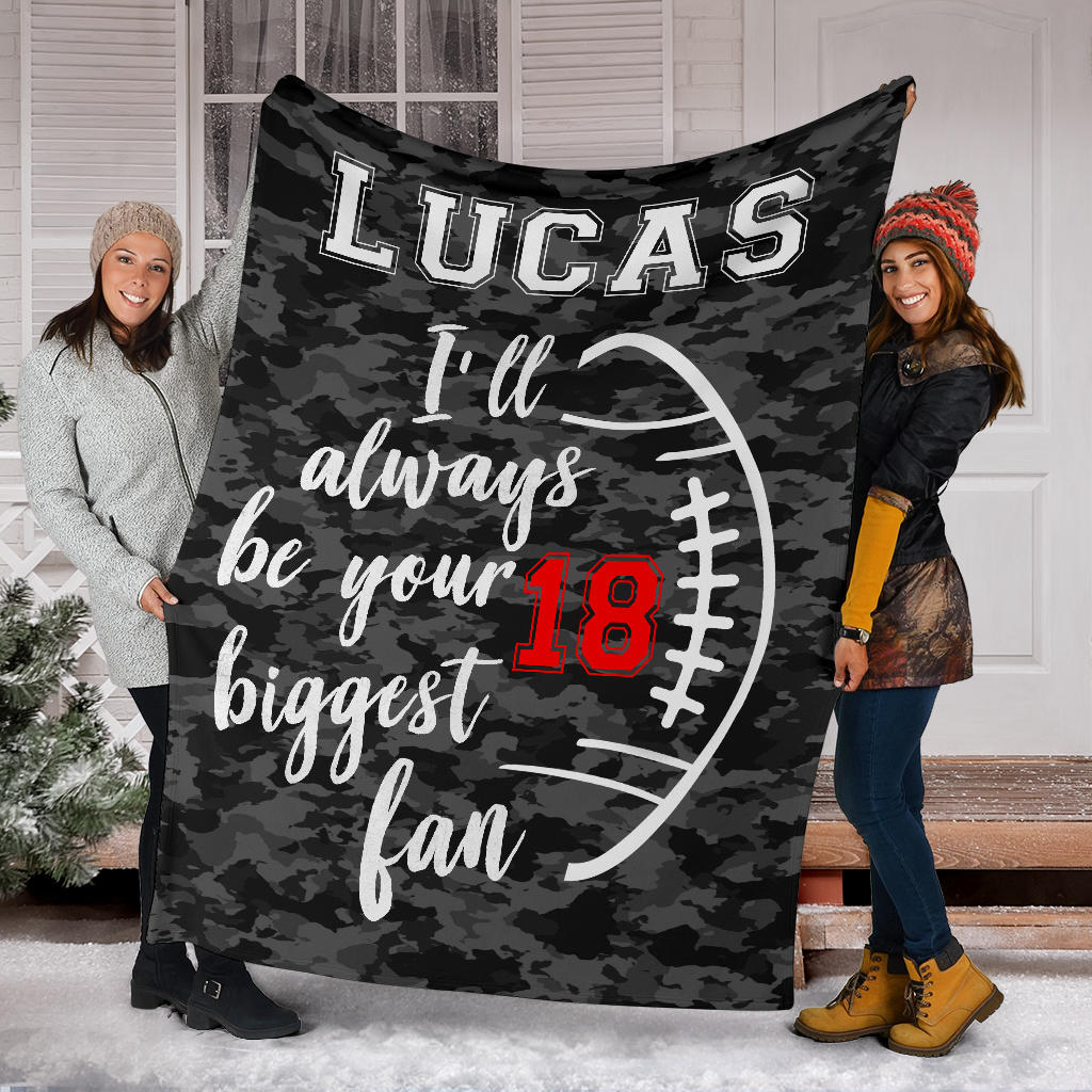 Ohaprints-Fleece-Sherpa-Blanket-American-Football-Gift-For-Son-Boy-Men-Custom-Personalized-Name-Number-Soft-Throw-Blanket-1298-Fleece Blanket