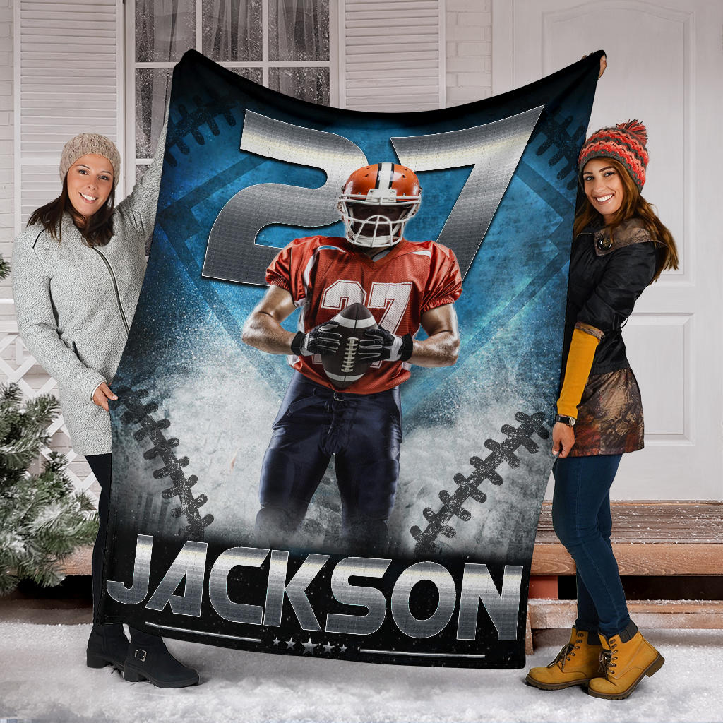 Ohaprints-Fleece-Sherpa-Blanket-American-Football-Gift-For-Son-Boy-Men-Custom-Personalized-Name-Number-Soft-Throw-Blanket-1915-Sherpa Blanket