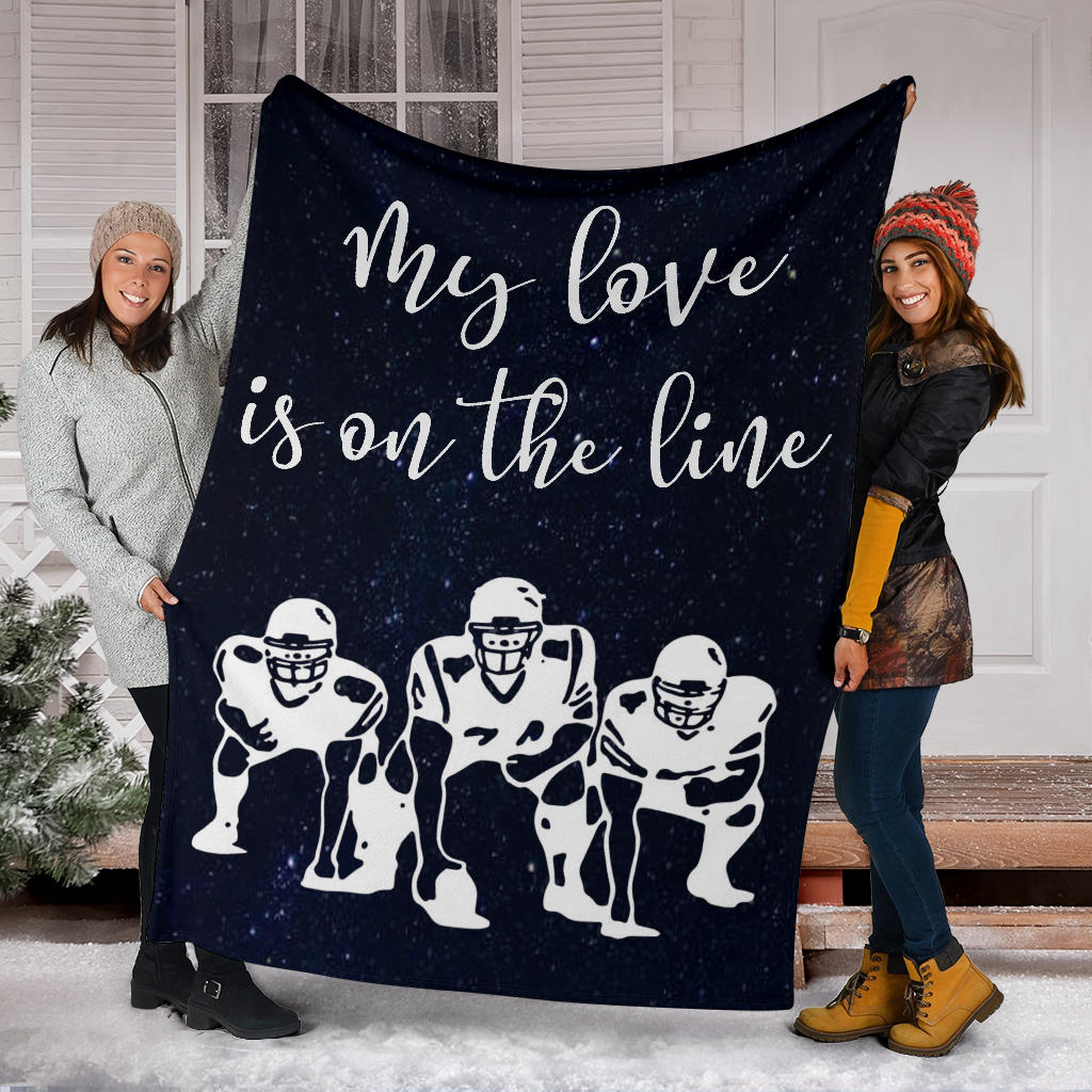 Ohaprints-Fleece-Sherpa-Blanket-American-Football-Gift-For-Son-Boy-Men-Soft-Throw-Blanket-1557-Fleece Blanket