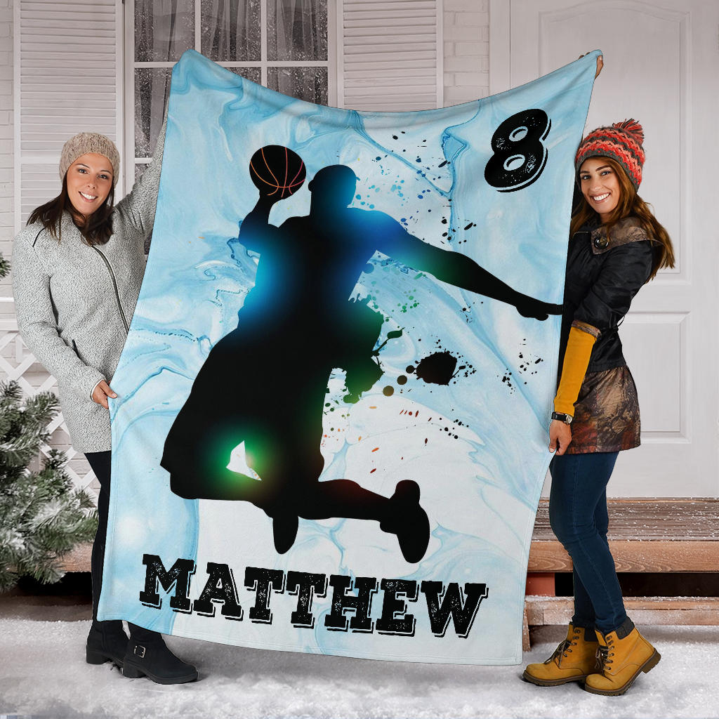 Ohaprints-Fleece-Sherpa-Blanket-Basketball-Gift-For-Son-Boy-Men-Custom-Personalized-Name-Number-Soft-Throw-Blanket-1701-Sherpa Blanket