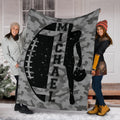 Ohaprints-Fleece-Sherpa-Blanket-American-Football-Gift-For-Son-Boy-Men-Custom-Personalized-Name-Number-Soft-Throw-Blanket-1323-Sherpa Blanket