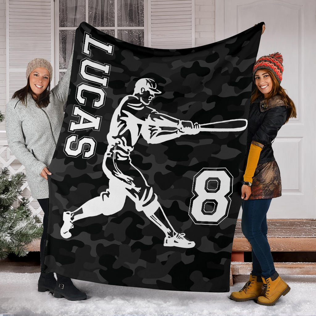 Ohaprints-Fleece-Sherpa-Blanket-Baseball-Gift-For-Son-Boy-Custom-Personalized-Name-Number-Soft-Throw-Blanket-1509-Sherpa Blanket