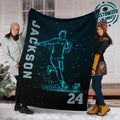 Ohaprints-Fleece-Sherpa-Blanket-Soccer-Black-Color-Make-Them-Special-Custom-Personalized-Name-Number-Soft-Throw-Blanket-1237-Fleece Blanket