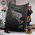 Ohaprints-Fleece-Sherpa-Blanket-American-Football-Gift-For-Son-Boy-Men-Custom-Personalized-Name-Number-Soft-Throw-Blanket-1340-Fleece Blanket