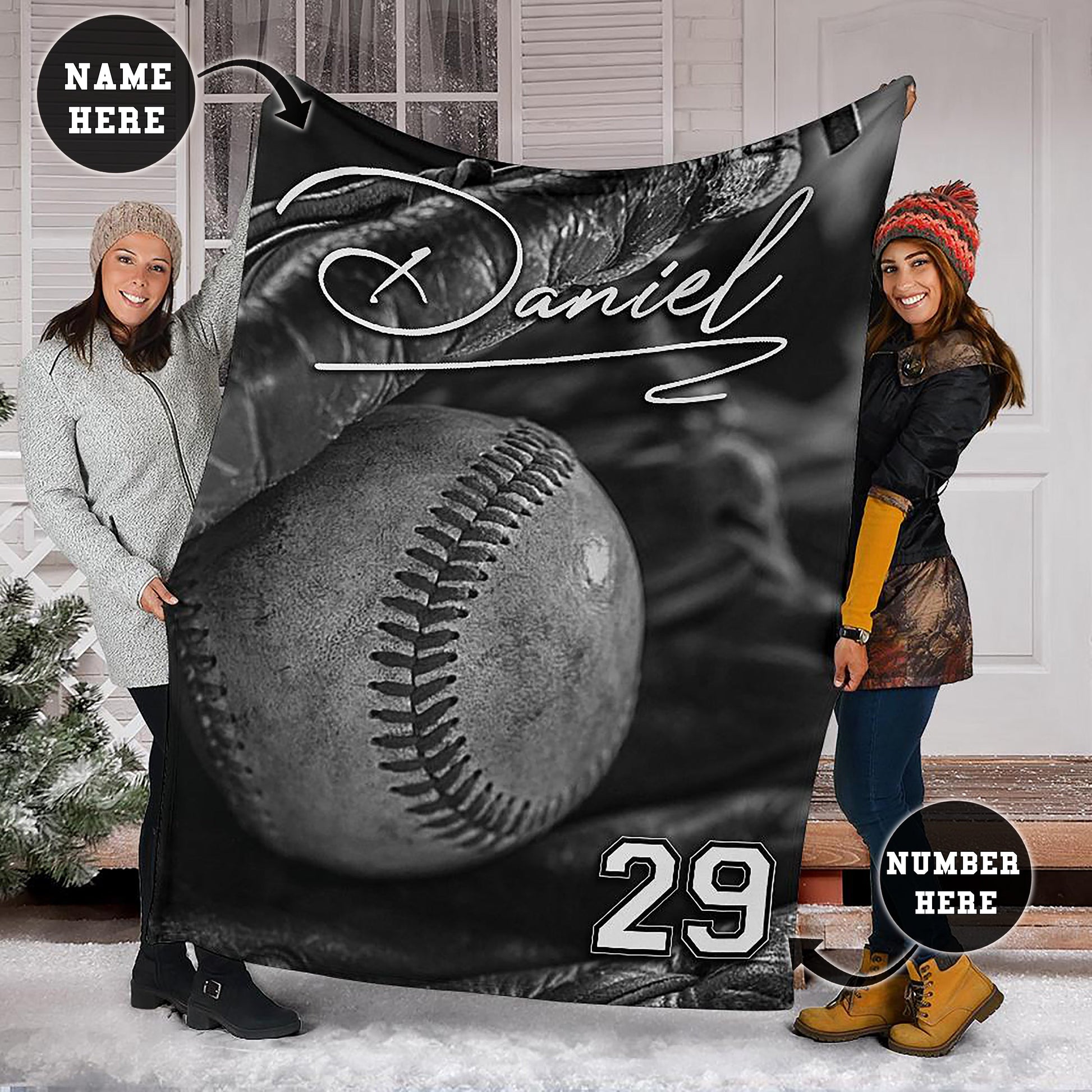 Ohaprints-Fleece-Sherpa-Blanket-Baseball-Gift-For-Son-Boy-Custom-Personalized-Name-Number-Soft-Throw-Blanket-1457-Fleece Blanket